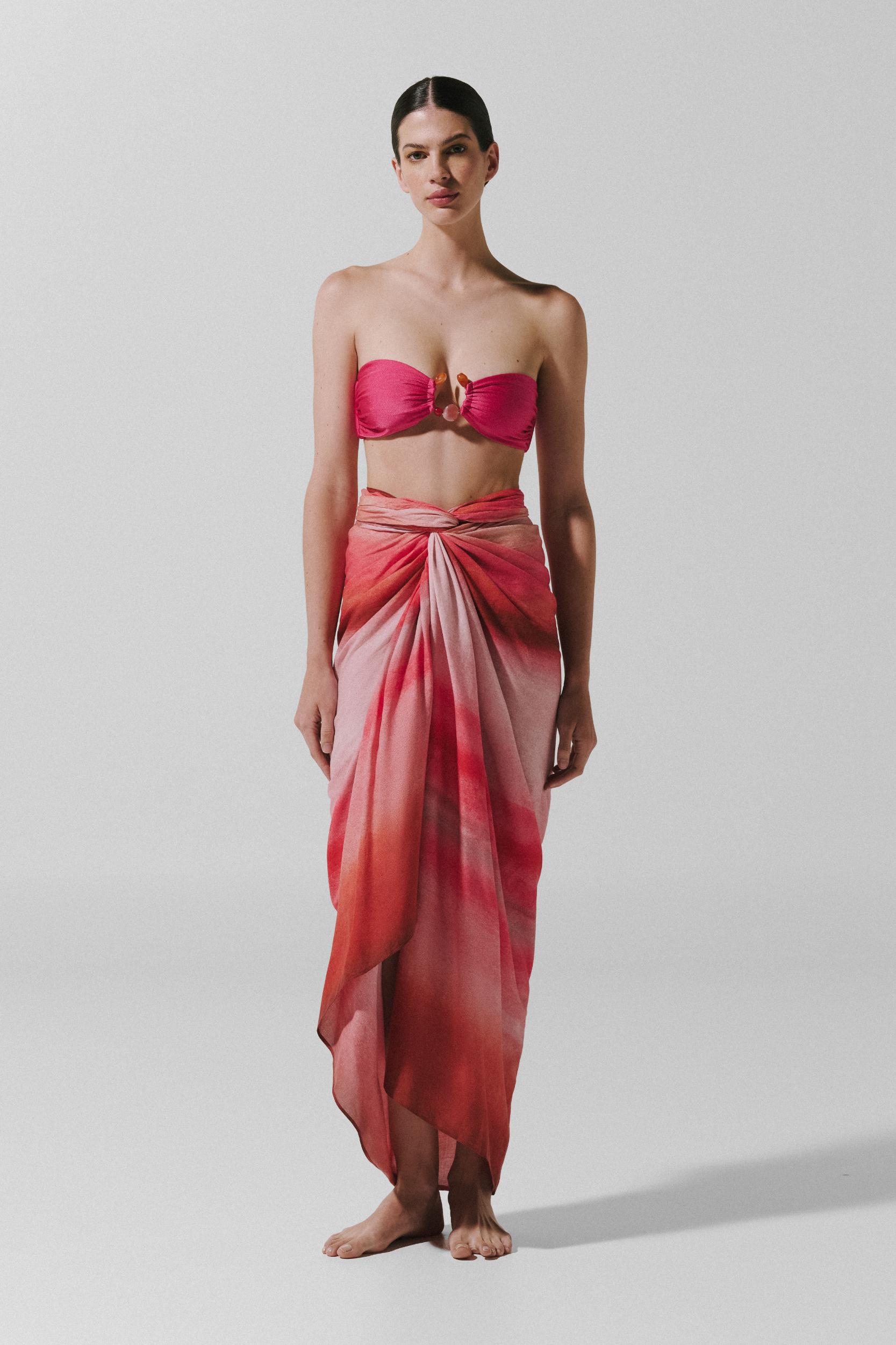 Giselle Maxi Dress Red in Lycra