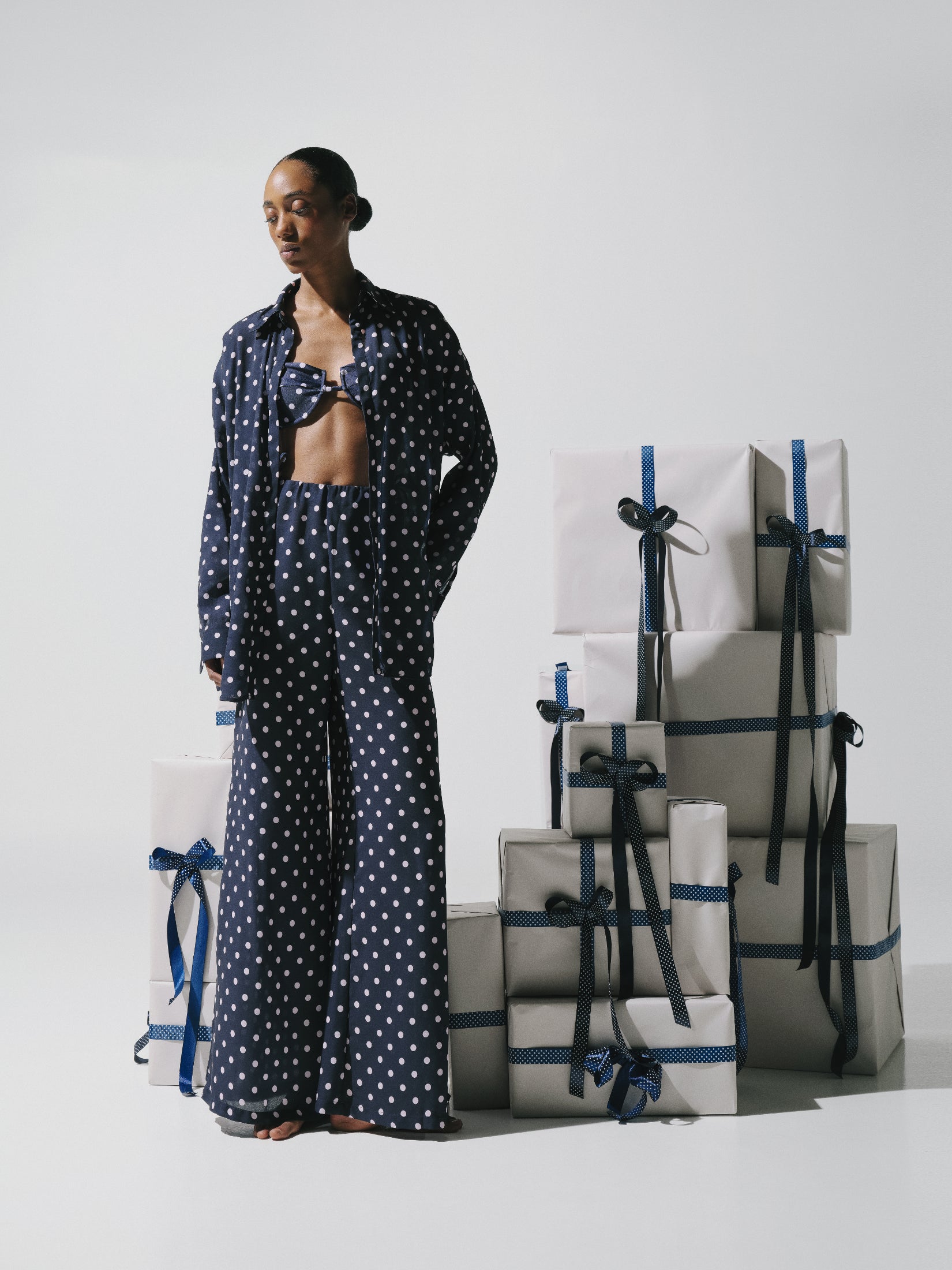 Lulu Shirt Blue in Chiffon - Holiday Capsule INTERNATIONAL BAOBAB Lulu Shirt Blue in Chiffon - Holiday Capsule INTERNATIONAL BAOBAB