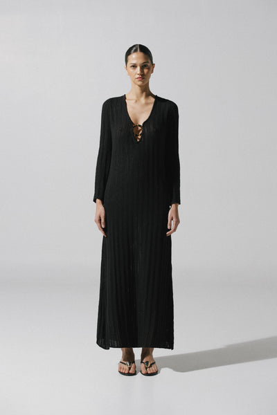 knitted black maxi dress BAOBAB Moon on inner dress size:6 Mths Sleek Royal Blue Gown M100