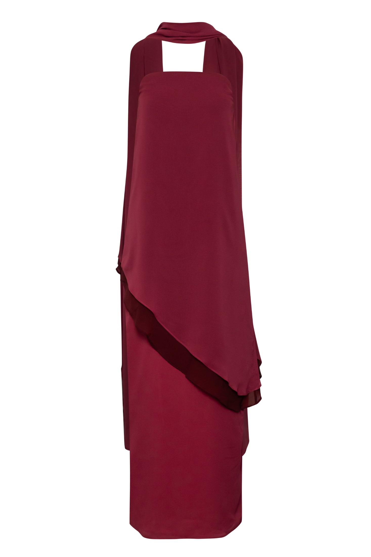 El Maxi Dress Red in Chiffon