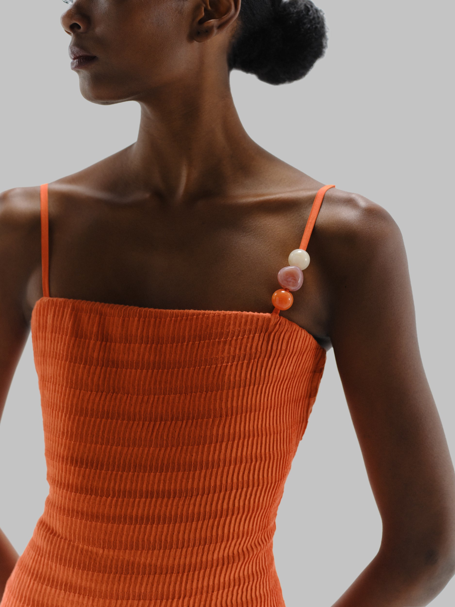 orange ribbed maxi dress Catalina Island Sleeveless Maxi Dress Orange