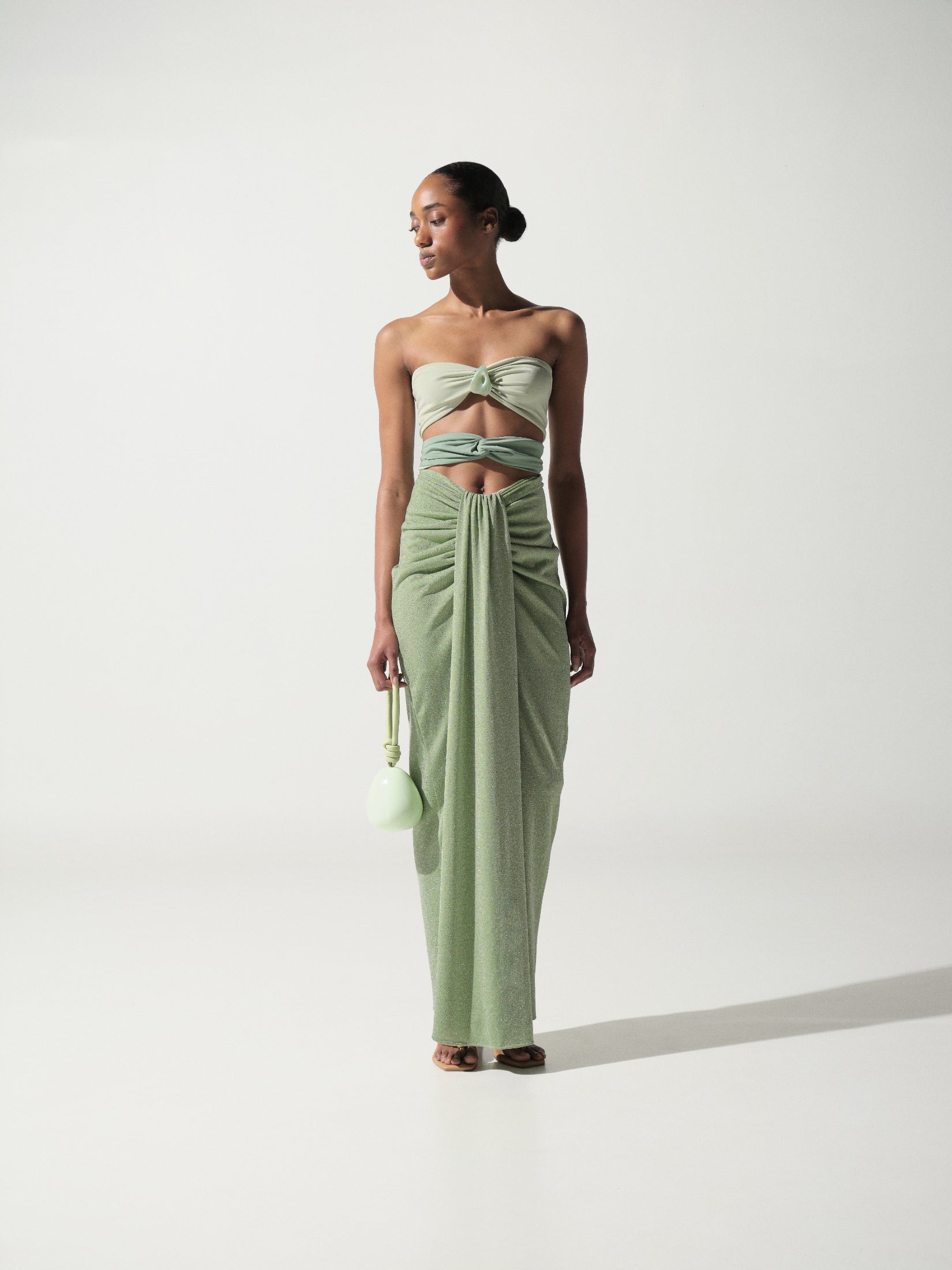Giselle Maxi Dress Green in Lycra INTERNATIONAL BAOBAB Giselle Maxi Dress Green in Lycra INTERNATIONAL BAOBAB