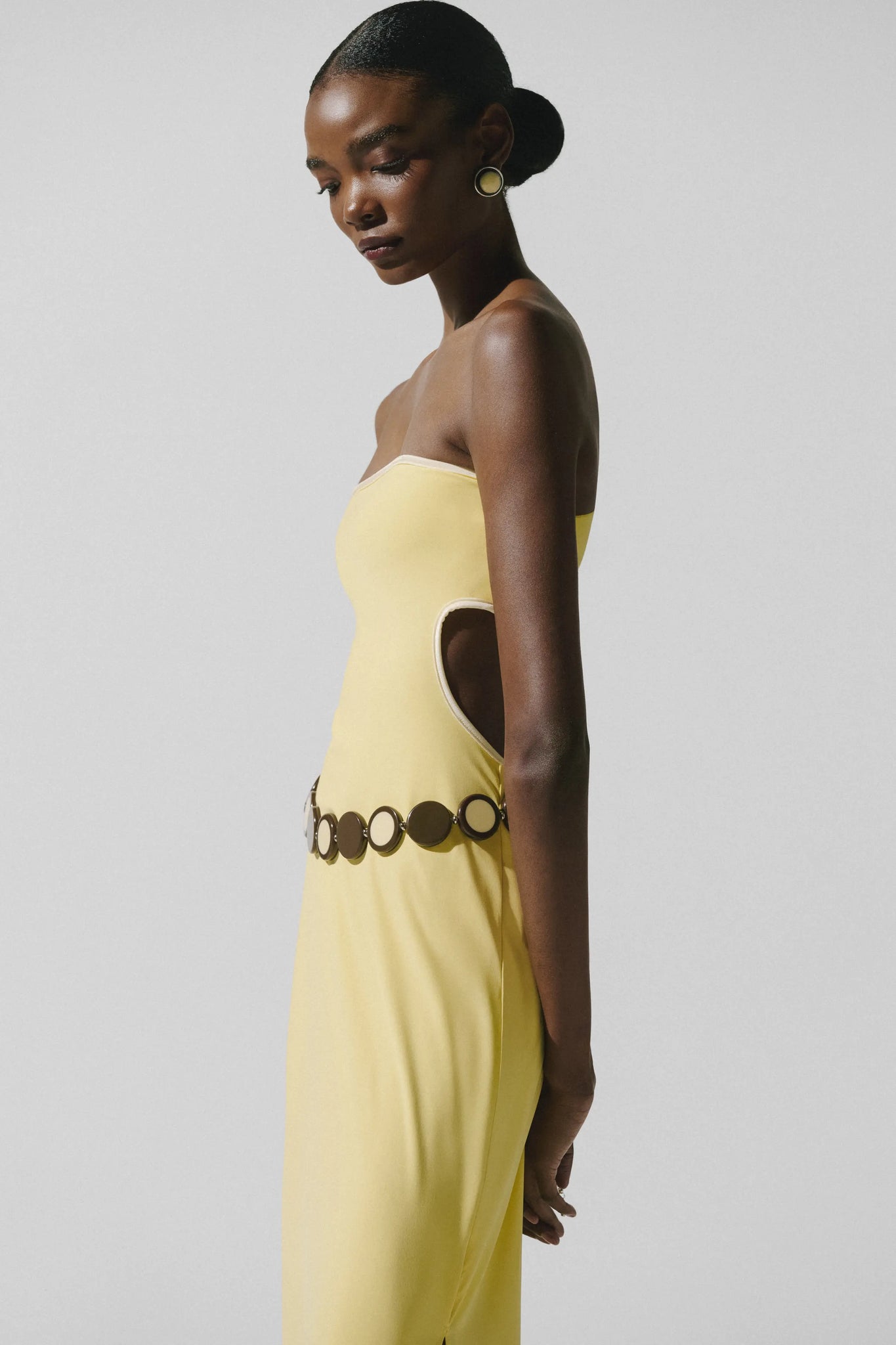Mambo Maxi Dress Yellow in Jersey