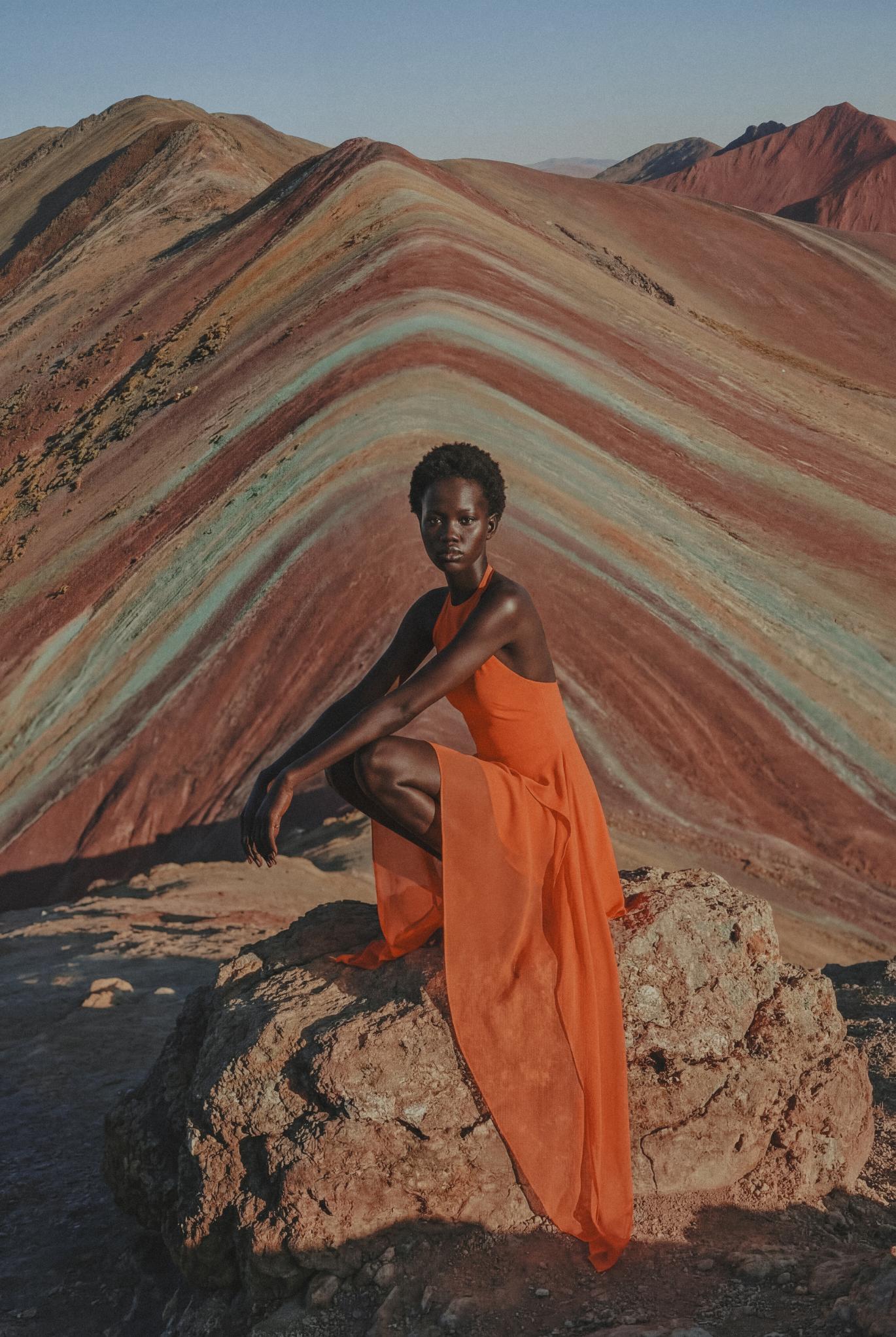 Lorenza Mini Dress Orange in Chiffon - Spring Summer 26