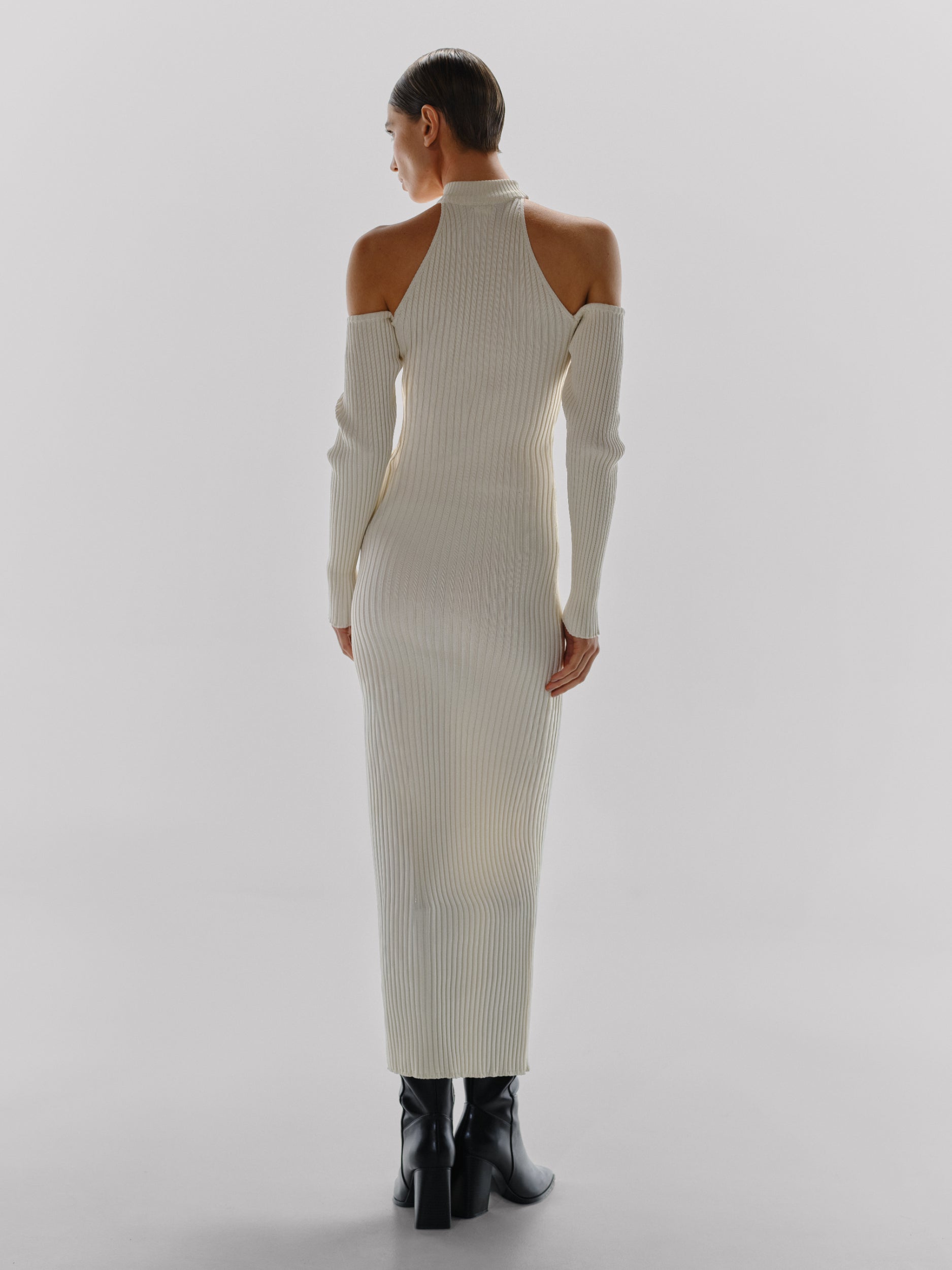 Yumiko Maxi Dress White in Knit Fabric - Fall Winter 24 INTERNATIONAL BAOBAB Yumiko Maxi Dress White in Knit Fabric - Fall Winter 24 INTERNATIONAL BAOBAB