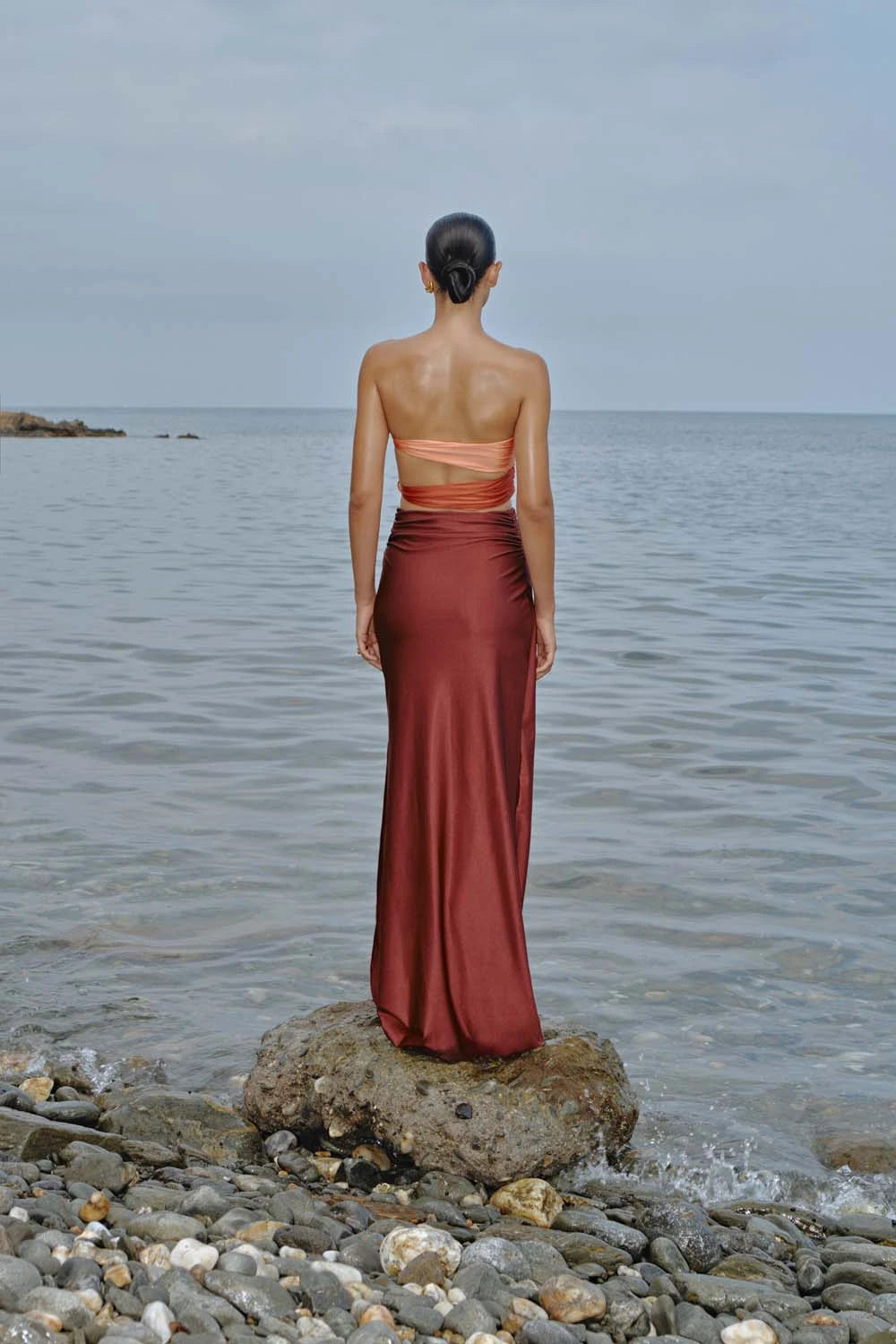 Isla Maxi Dress Red in Lycra