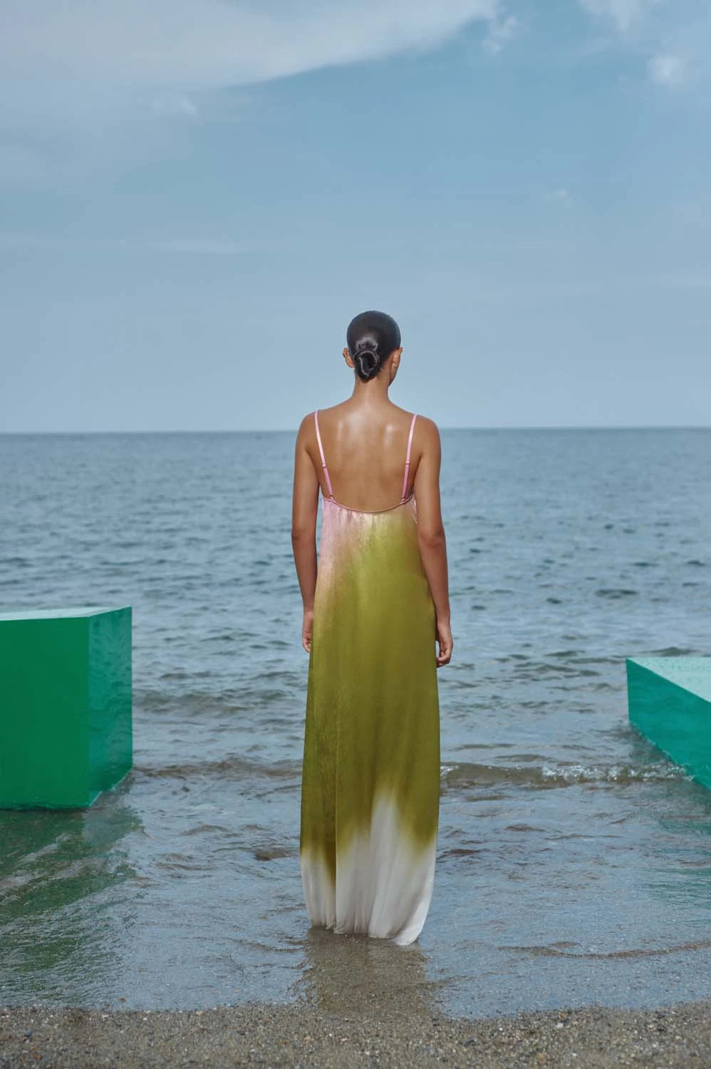 Tina Maxi Dress Green in Satin - Resort 25 INTERNATIONAL BAOBAB Tina Maxi Dress Green in Satin - Resort 25 INTERNATIONAL BAOBAB