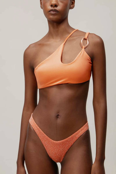 Taki Bikini Top Orange in Lycra - High Summer 24